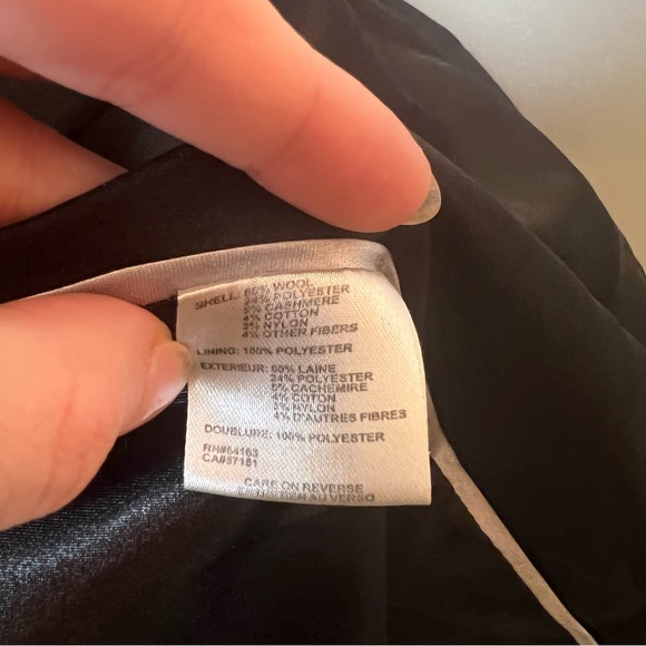 CALVIN KLEIN - Double Breasted Wool Blend Classic Pea Coat BLACK Blazer Jacket - Picture 10 of 10